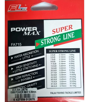 MONOFILAMENT POWER MAX 150M