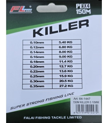 FIR TEXTIL KILLER SPIN PE4X 150M