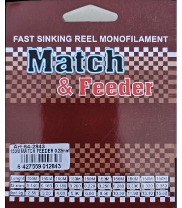 MONOFILAMENT MATCH & FEEDER 150M
