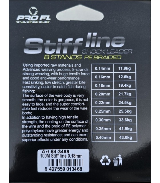 SHOCK LEADER STIFFLINE PE8X 100M