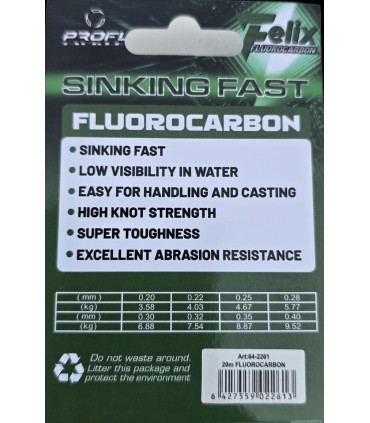 MONOFILAMENT FELIX FLUOROCARBON 20M