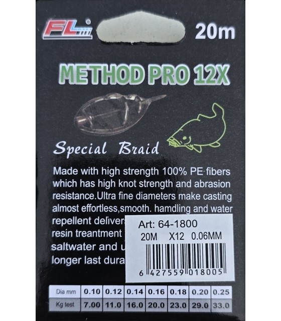 FIR TEXTIL METHOD PRO PE12X 20M
