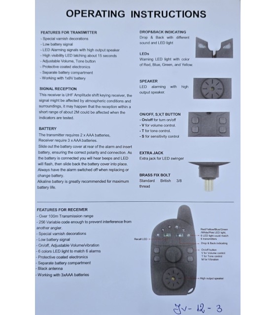 SET AVERTIZORI CU STATIE FL JY-12-3