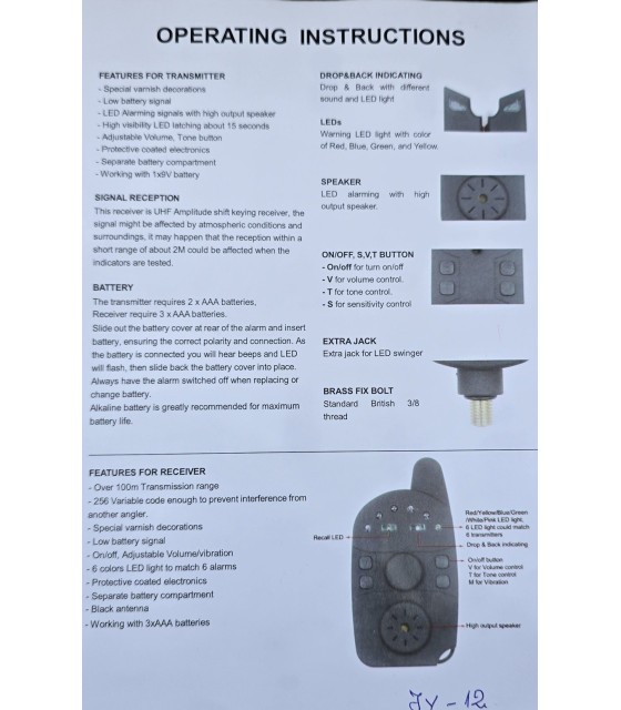 SET AVERTIZORI CU STATIE FL JY-12