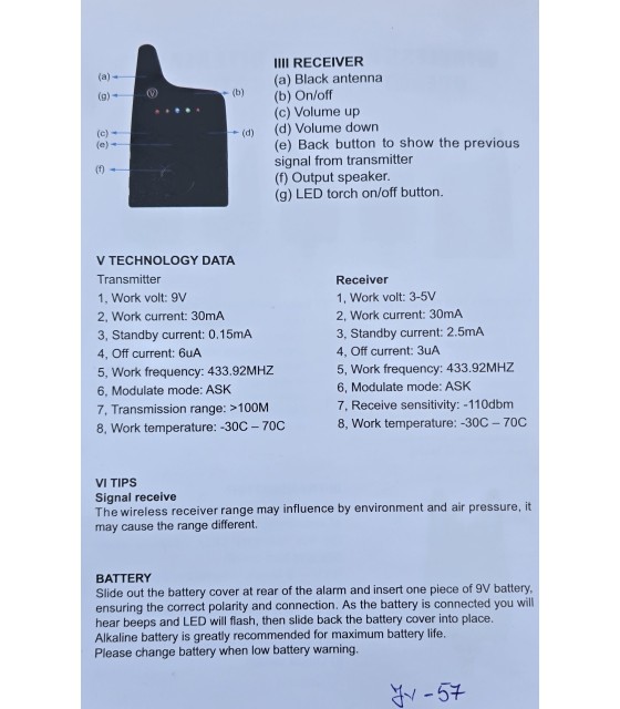 SET AVERTIZORI CU STATIE FL JY-57-3