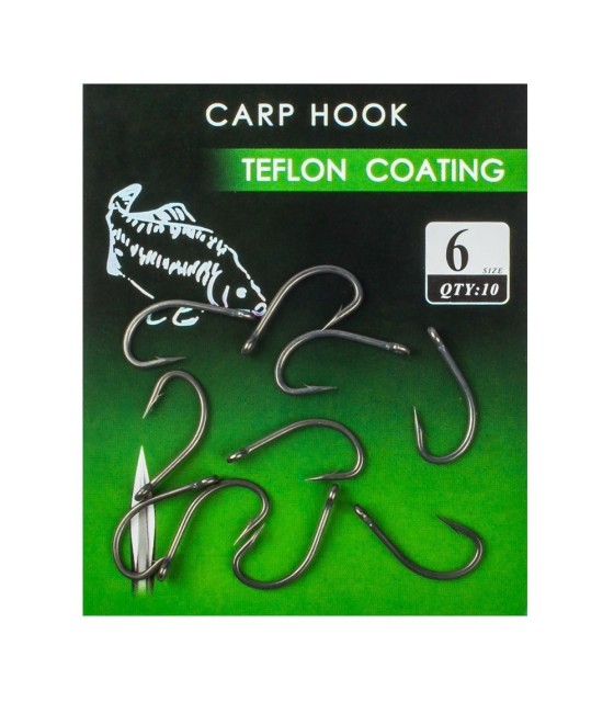 CARLIGE  CARP HOOKS TEFLON FL