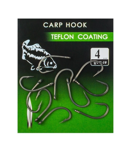 CARLIGE  CARP HOOKS TEFLON FL