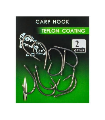 CARLIGE  CARP HOOKS TEFLON FL