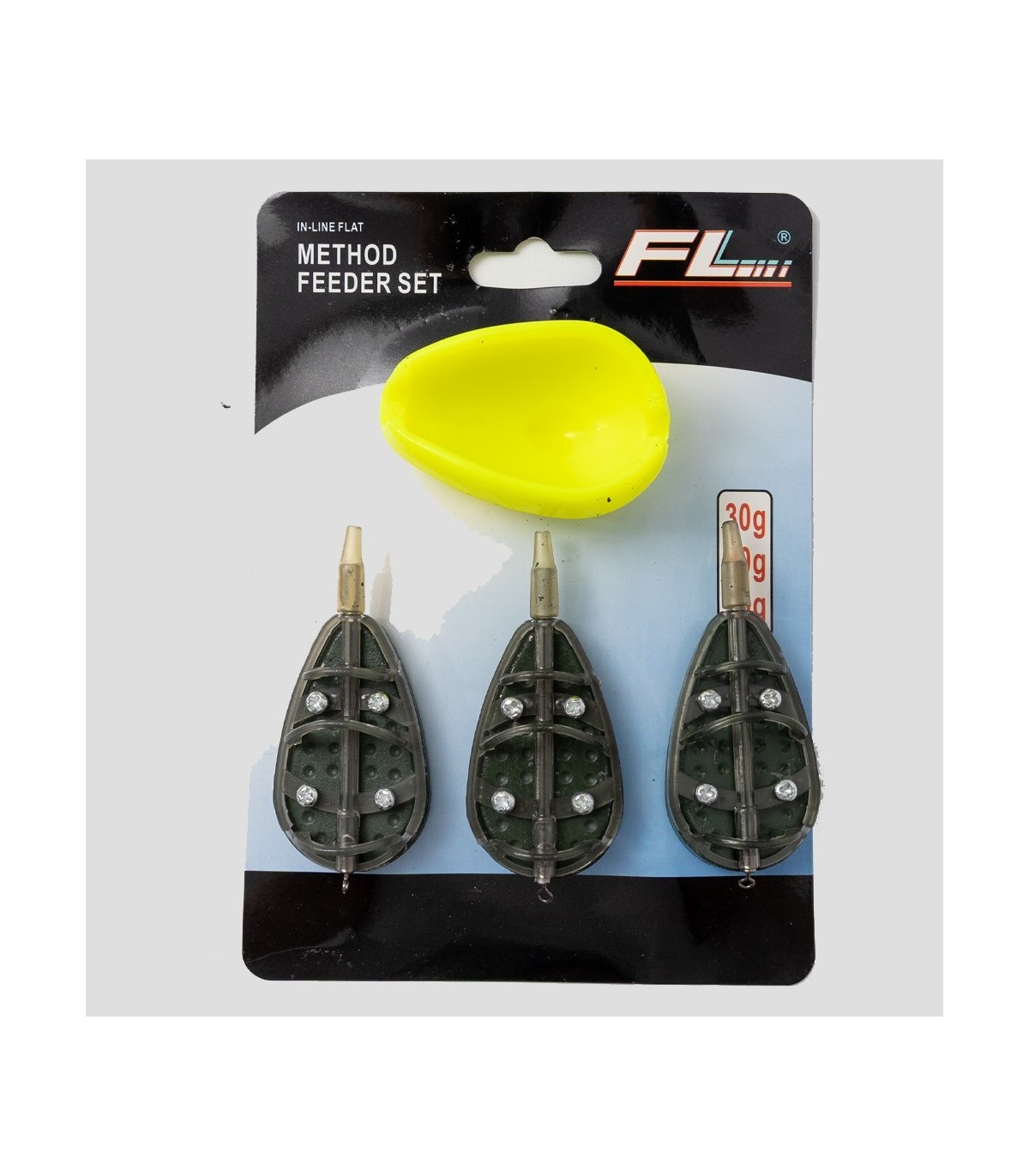 SET MOMITOARE FL METHOD FEEDER INLINE 3+1(30g,40g,50g) +MATRITA - 6025