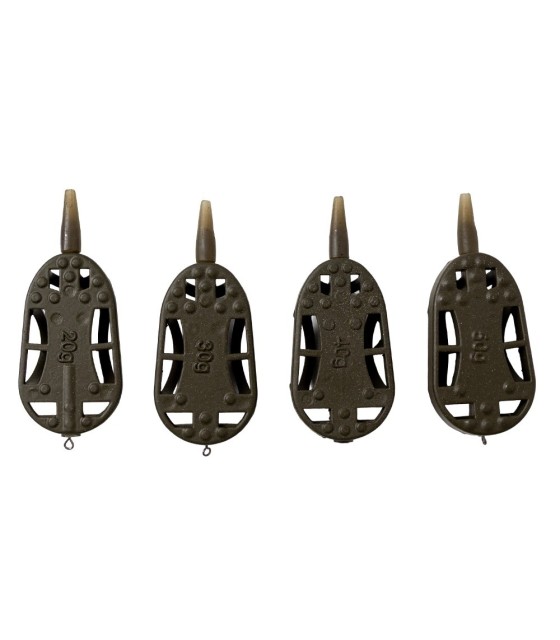 SET MOMITOARE FL METHOD FEEDER FLAT INLINE 4+1(20g,30g,40g,50g) + MATRITA