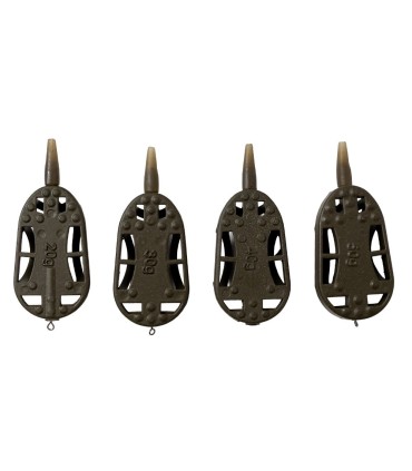 SET MOMITOARE FL METHOD FEEDER FLAT INLINE 4+1(20g,30g,40g,50g) + MATRITA