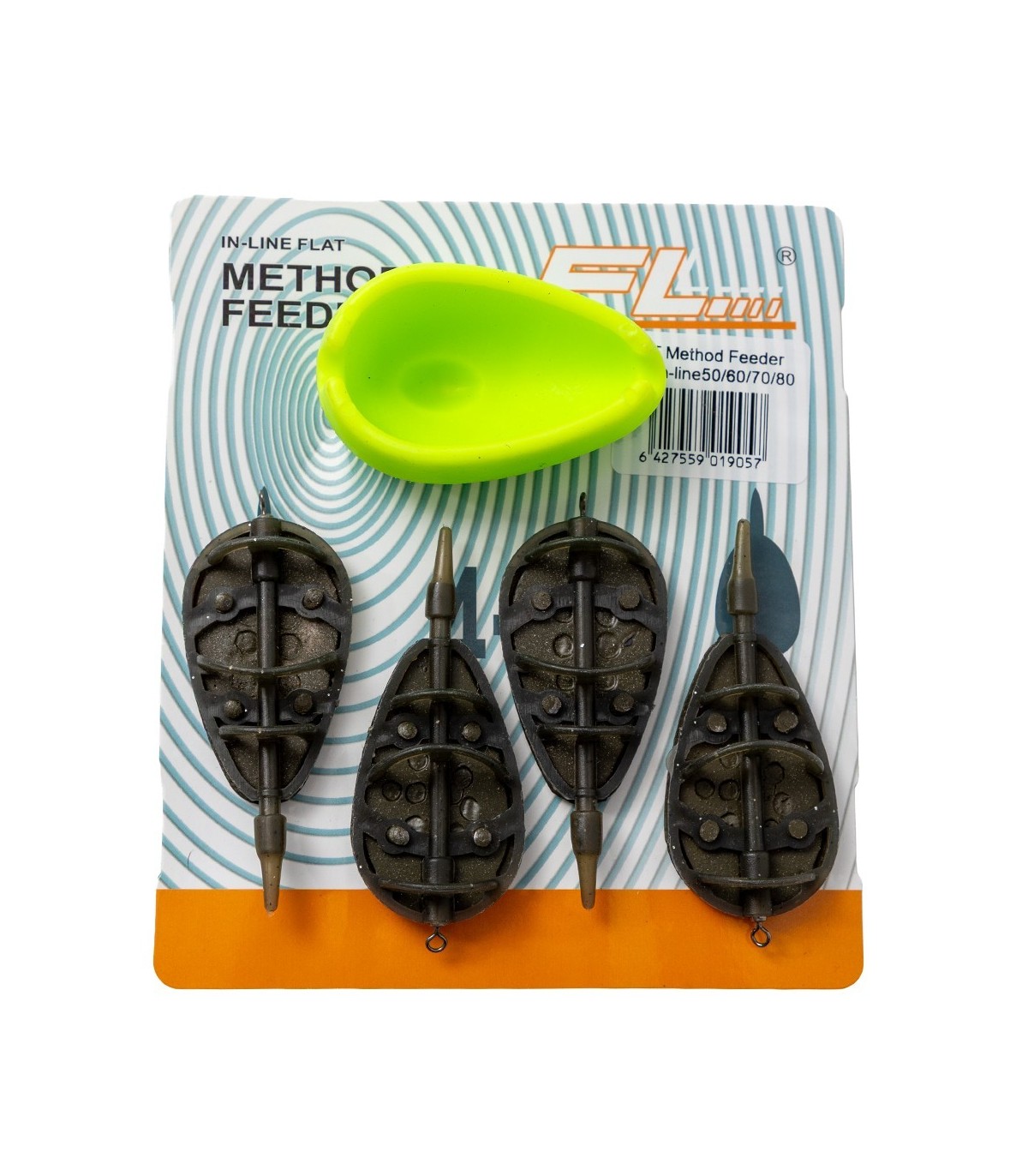 SET MOMITOARE FL METHOD FEEDER FLAT INLINE 4+1(50g,60g,70g,80g) + MATRITA - 19057