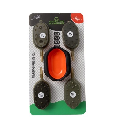 SET MOMITOARE PROFL METHOD FEEDER  INLINE 4+1(30g,40g,50g,60g) + MATRITA - 93828