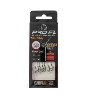 SET 8 CARLIGE LEGATE POWER FEEDER RIG BARBED WITH PUSH STOP