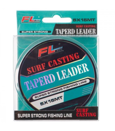 LEADER CONIC FL 5x15m - 0,20mm-0,50mm