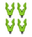 SET 4 CAP SUPORT MIC SILICONIC  "V" VERDE PROFL