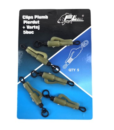 SET 5 CLIPS PLUMB PIERDUT CU VARTEJ PROFL